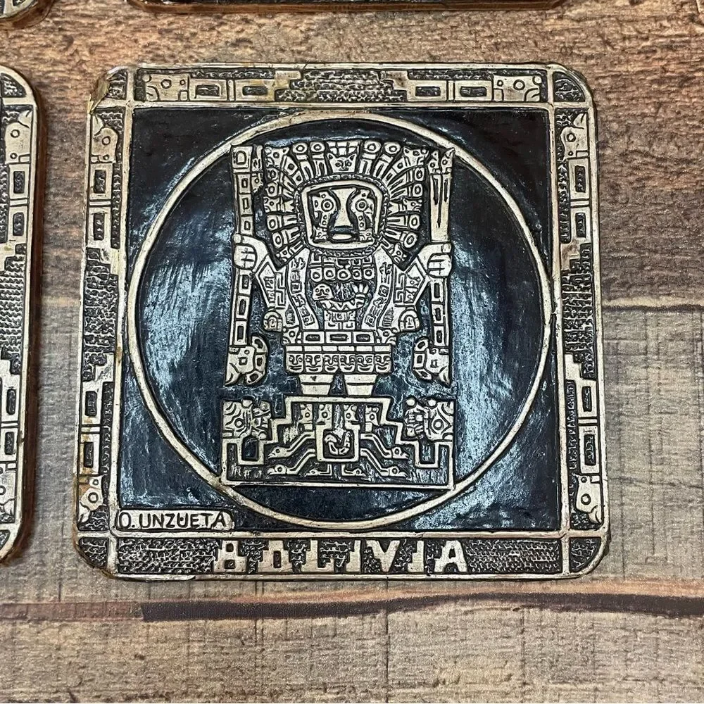 SET of Six (6) Bolivia Coasters South America